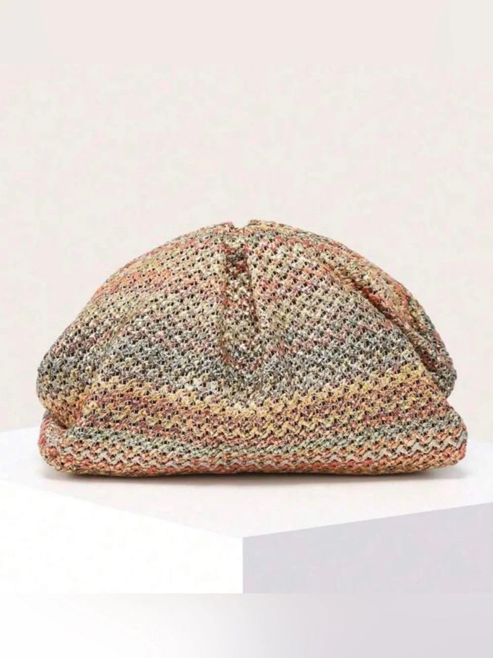 Multicolor Woven Clutch Bag -